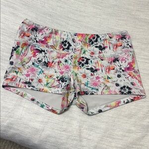 Floral Print Athletic Shorts